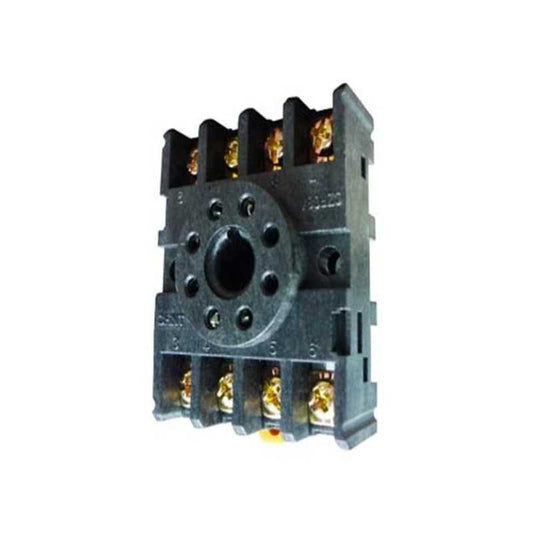 Base octal riel Din, 52x41x21.5(mm) con protección contacto
