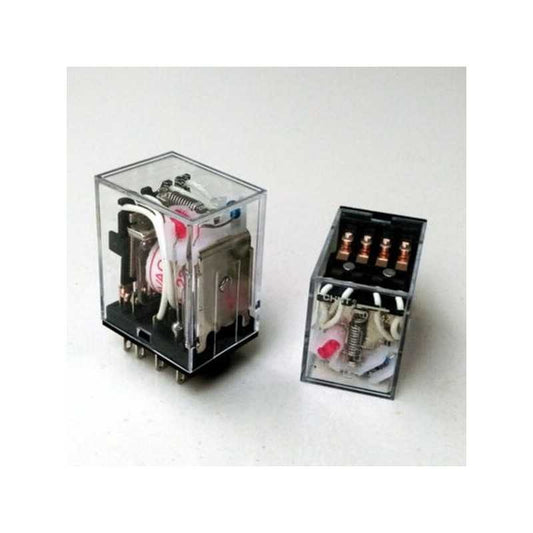 Minirele JZX, bob 220Vac, 2NA/NC, con indicador led