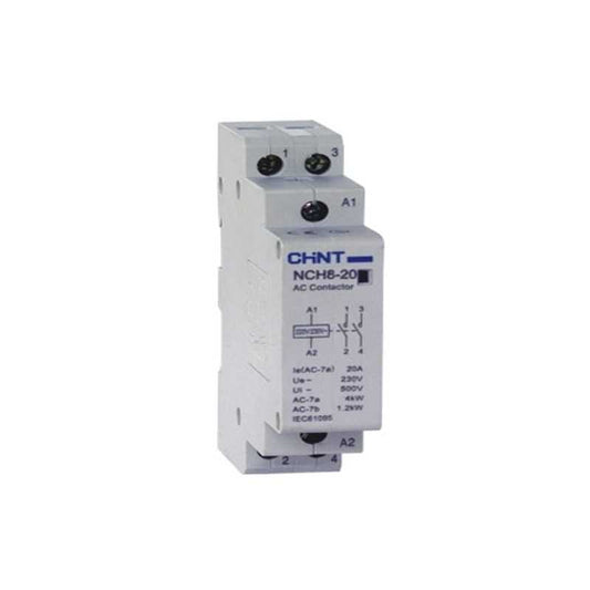 Contactor modular 230Vac 20A, 4KW AC1, 1NA + 1NC - NCH8